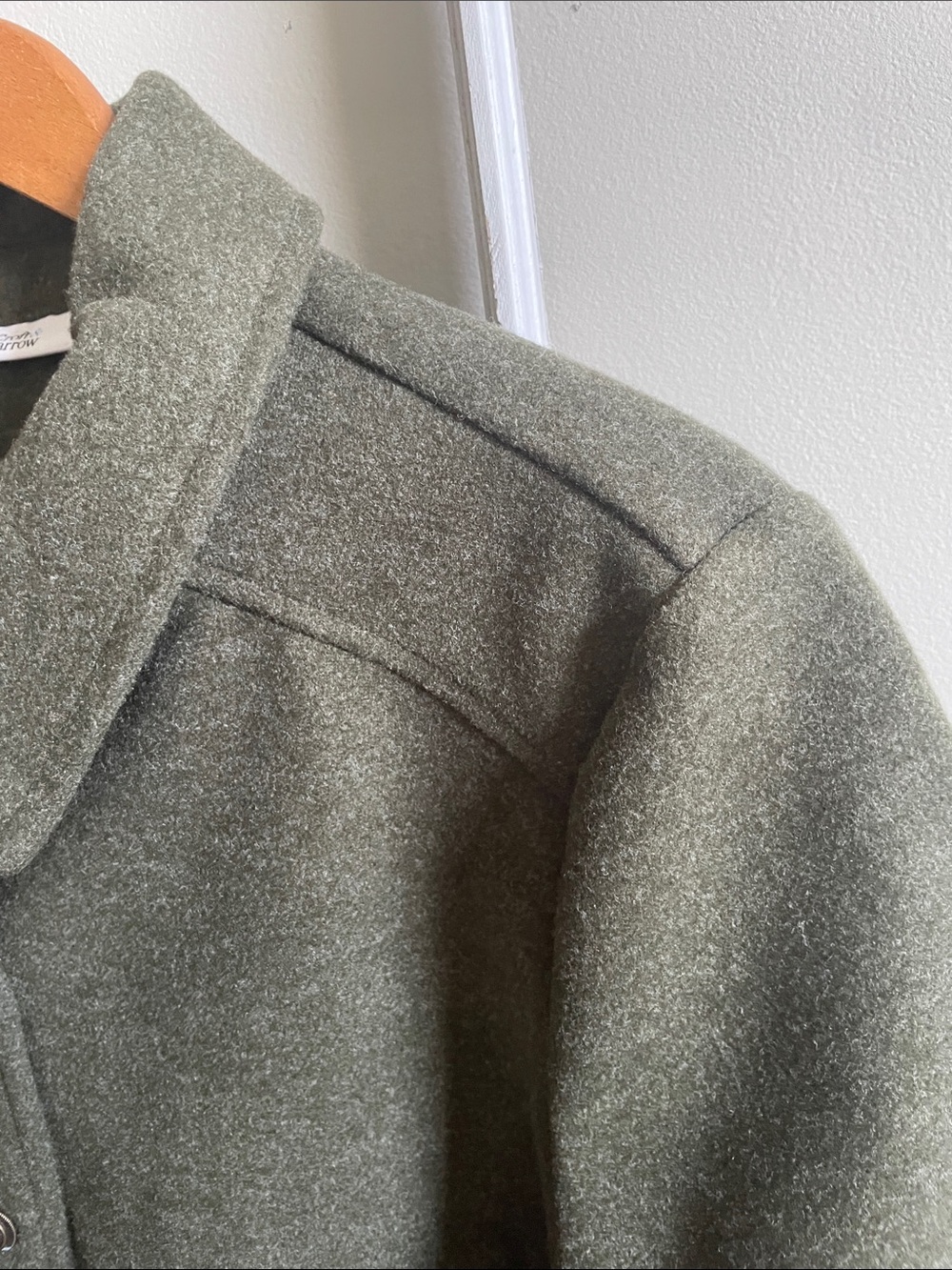 croft & barrow Olive Green Button-Front Pea Coat - Picture 9 of 12